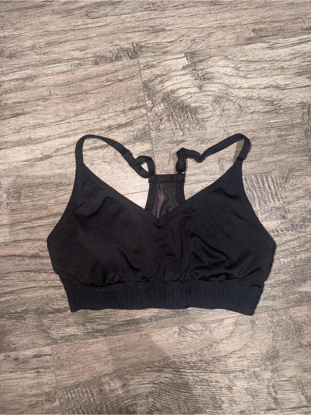 Black Racerback sports bra